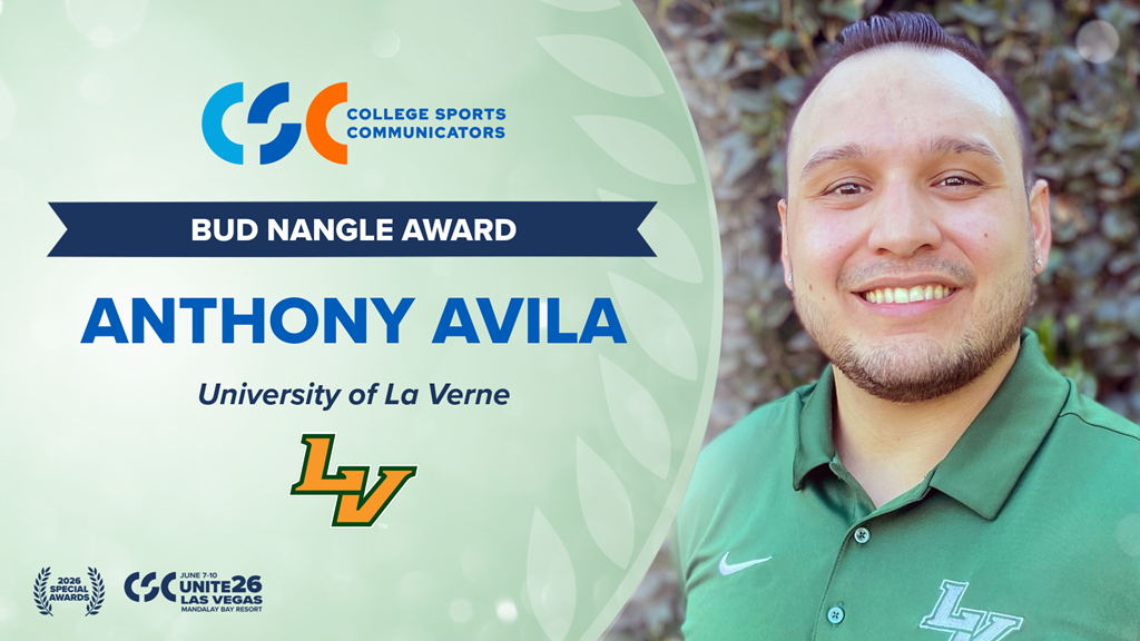 2026 Special Awards Salute: Anthony Avila - Bud Nangle Award